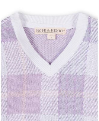 Toddler Boys Organic Long Sleeve V-Neck Intarsia Sweater