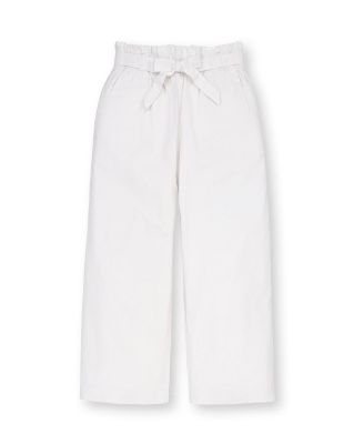 Little and Big Girls' Linen Paper Bag Tie-Waist Pant