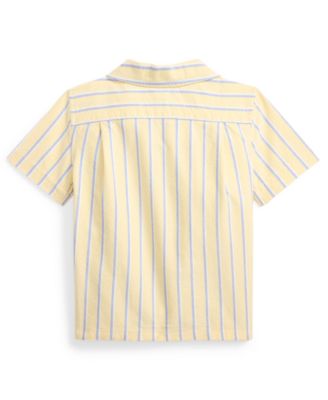 Boys' 2-7 Striped Cotton Oxford Camp Shirt
