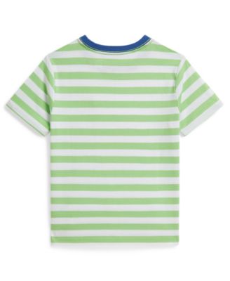 Boys' 2T-7 Striped Cotton Jersey Pocket T-Shirt
