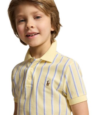 Boys' 2-7 Striped Oxford Mesh Polo Shirt