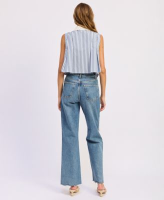 Women's Clara Sleeveless Button-Front Top