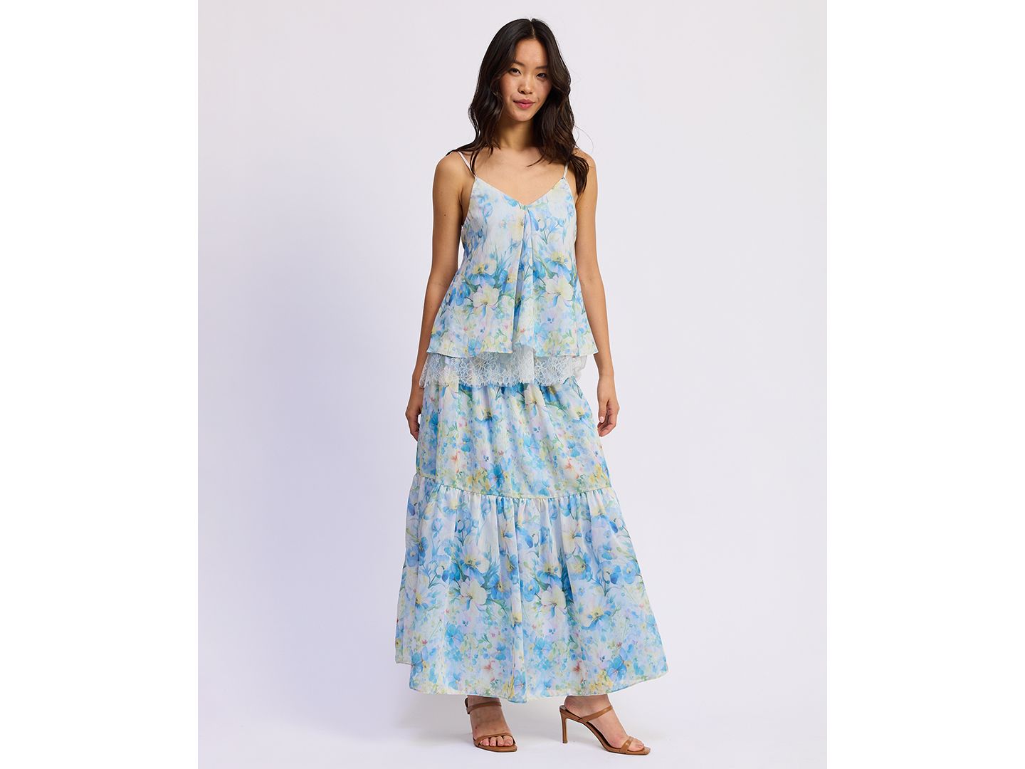 Женская юбка En Saison Vivian Maxi, цвет: Слоновая кость синий жёлтый — фото 2