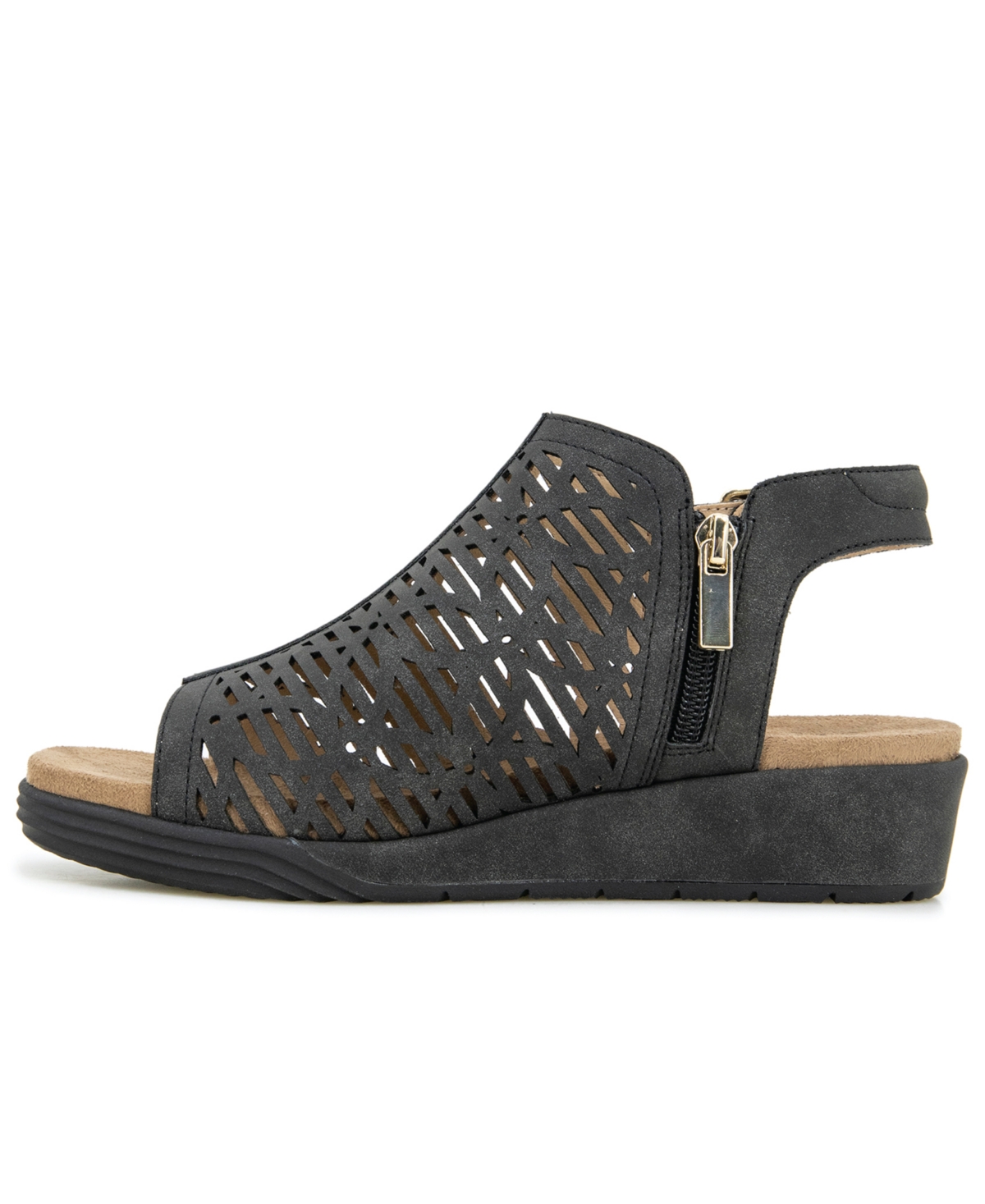 Jbu Women's Tessa Shooties Round Toe Wedge Sandals