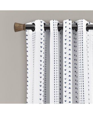 Hygge Stripe Light Filtering Window Curtain Panels  Striped Curtains for Bedroom - Living Room Curtains