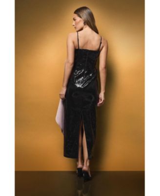 Women's Sequin Bow Maxi Dress