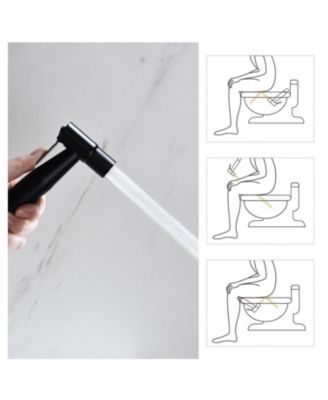 Handheld Bidet Sprayer for Toilet, Adjustable Water Pressure Jet Spray, with Bidet Hose, for Bathroom & Cloth Diaper