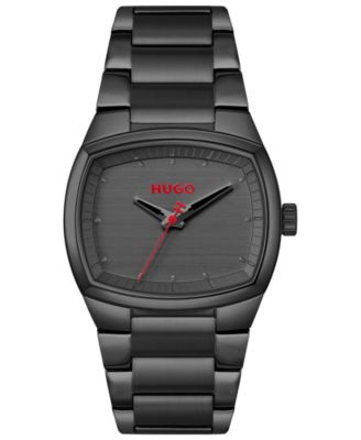 Men's Telly Quartz Ionic Plated Black Steel Watch, 40mm