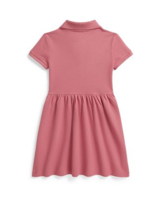 Girls' 2-6X Stretch Mesh Polo Collar Dress