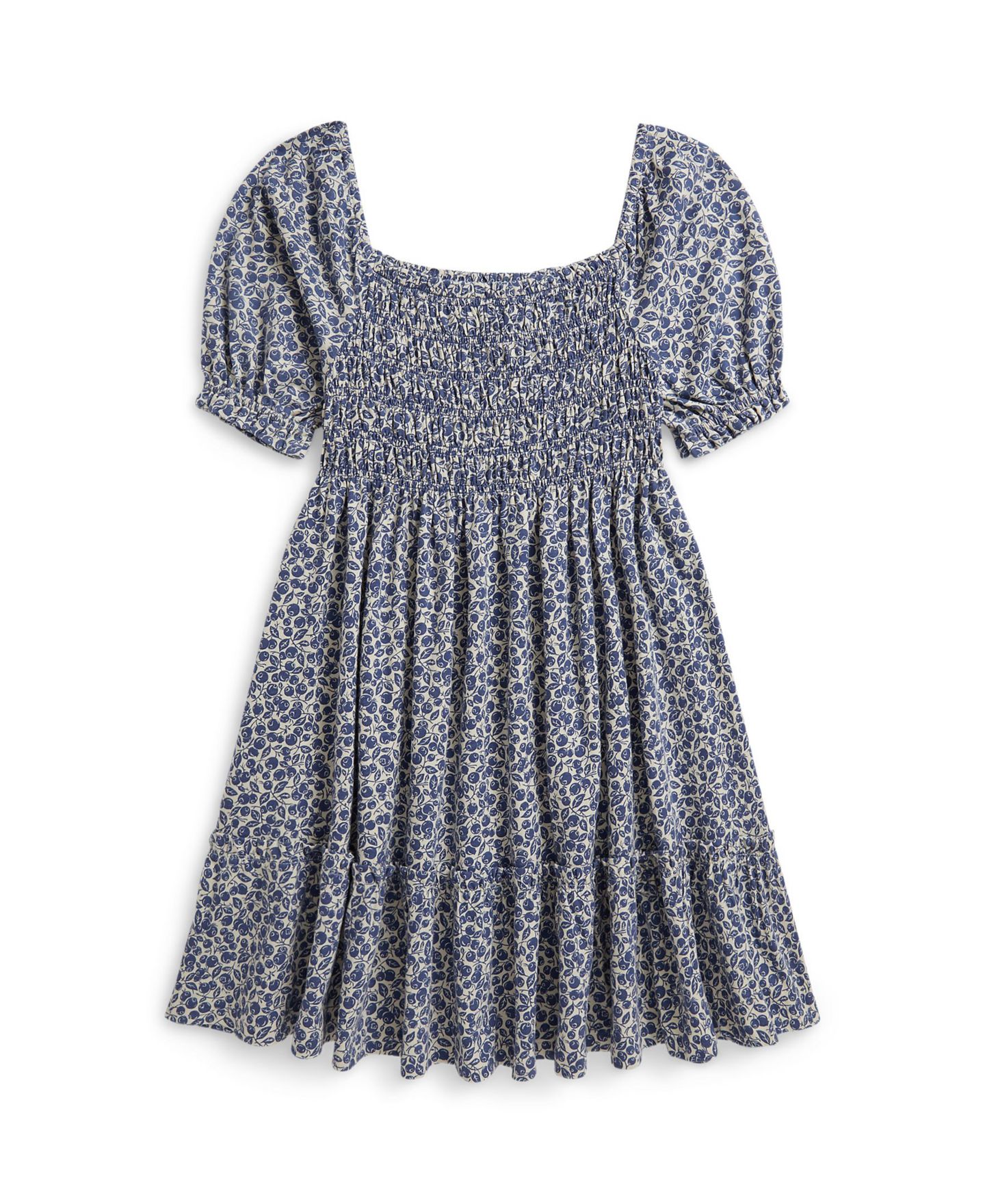 Платье Polo Ralph Lauren Blueberry-Print Square Neck Jersey Dress для девочек, цвет: Blueberry Fields — фото 5