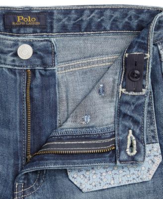 Girls' 7-16 Distressed Wide-Leg Denim Jeans