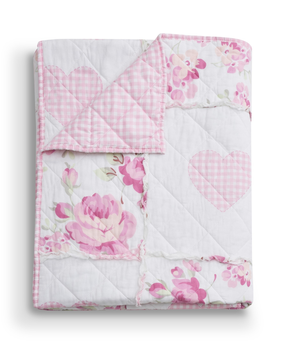 Greenland Home Fashions Veronica's Hearts Shabby Chic Ruffled Throw, 50" x 60"