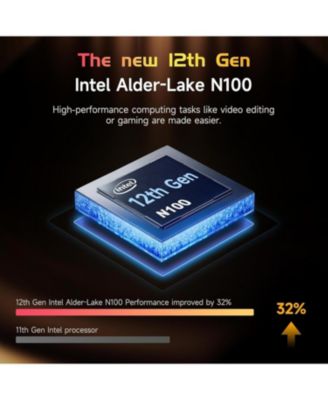 15.6" Laptop Intel Pentium Processor N100 16GB RAM 512GB SSD 3.4GHz Backlit Keyboard- Fingerprint WiFi 6 Win 11