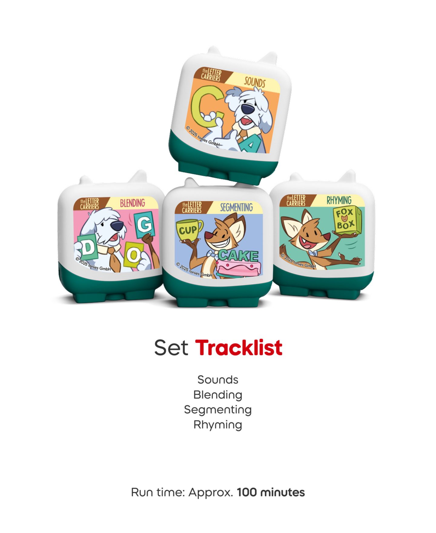 Детские игрушки Tonies The Letter Carriers Pocket Letter Sounds and Learning to Read 4-Piece Set, Ages 5+ — фото 8