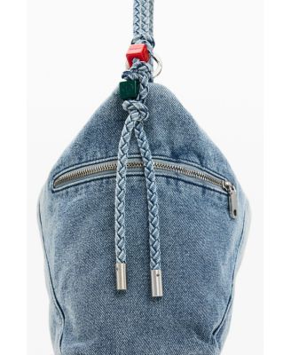 Women's Large Denim Charms Bag