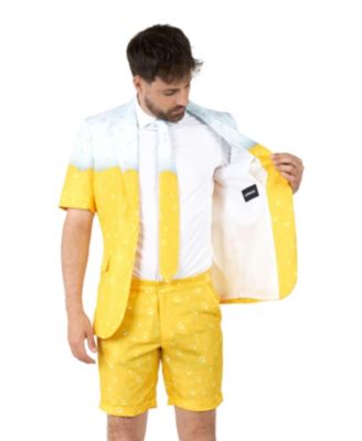 Men's Summer Suit - With Bottle Opener Tie - Yellow