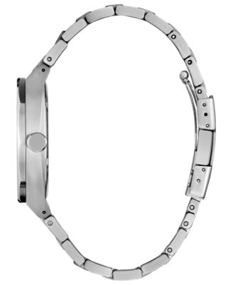 Men's Sport Luxury Integrated Silver-Tone Stainless Steel Bracelet Watch, 40mm