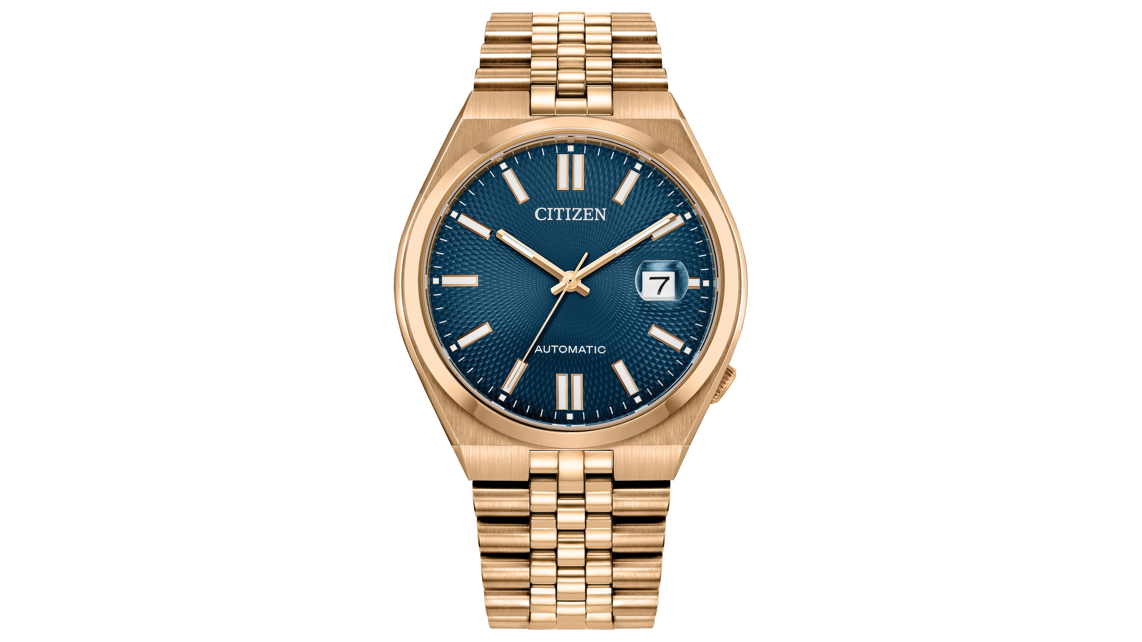 Citizen Men's Tsuyosa 60 Rose Gold-Tone Stainless Steel Bracelet Watch, 40mm