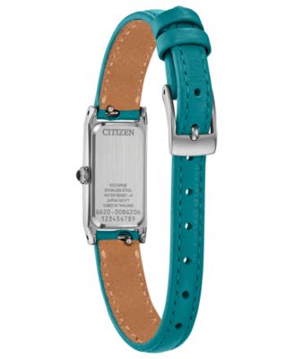 Women's Fio Turquoise Leather Strap Watch, 14.3mm