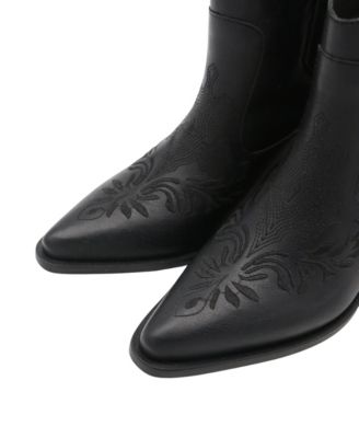 Joy Leather Western Booties