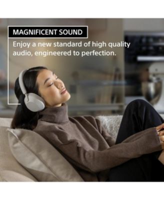 WH-1000XM5-SILVER Wireless Over-Ear Noise Canceling Headphones - Silver with 2 Year Amber Protection Plan (2022)