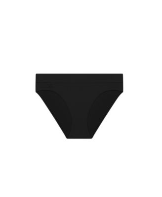 Women's Solid Black Classic Band Swim Hipster