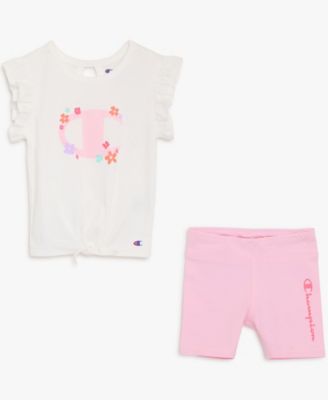 Baby Girls' Graphic T-Shirt and Shorts, 2-Piece Set
