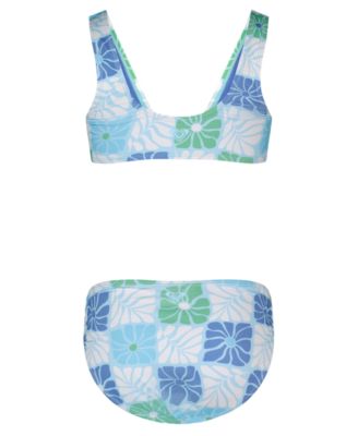 Girls' 8-16 Floral V-Neck Top & Bottoms Bikini, 2-Piece Set