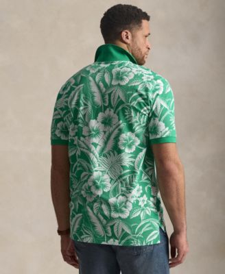 Men's Big & Tall Short-Sleeve Tropical Print Polo Shirt