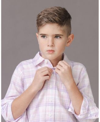 Big Boys Linen Long Sleeve Button Down Shirt