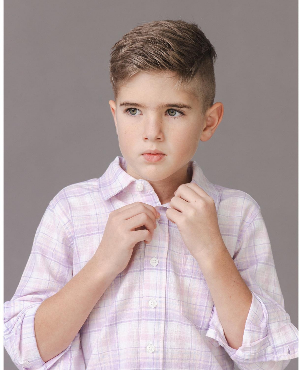 Hope & Henry Big Boys Linen Long Sleeve Button Down Shirt