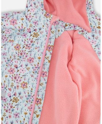 Baby Girls Mid Season Mini Flower Print Outerwear Set