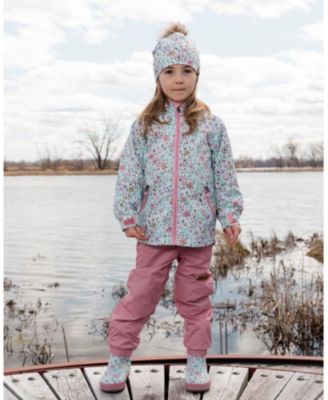 Baby Girls Mid Season Mini Flower Print Outerwear Set