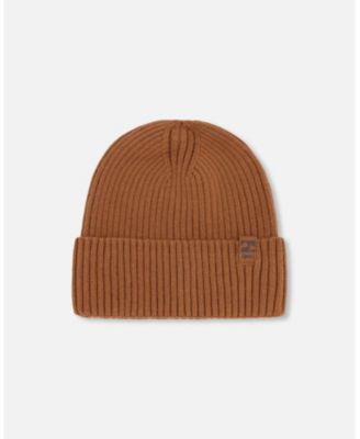 Kids Unisex Knit Hat Brown