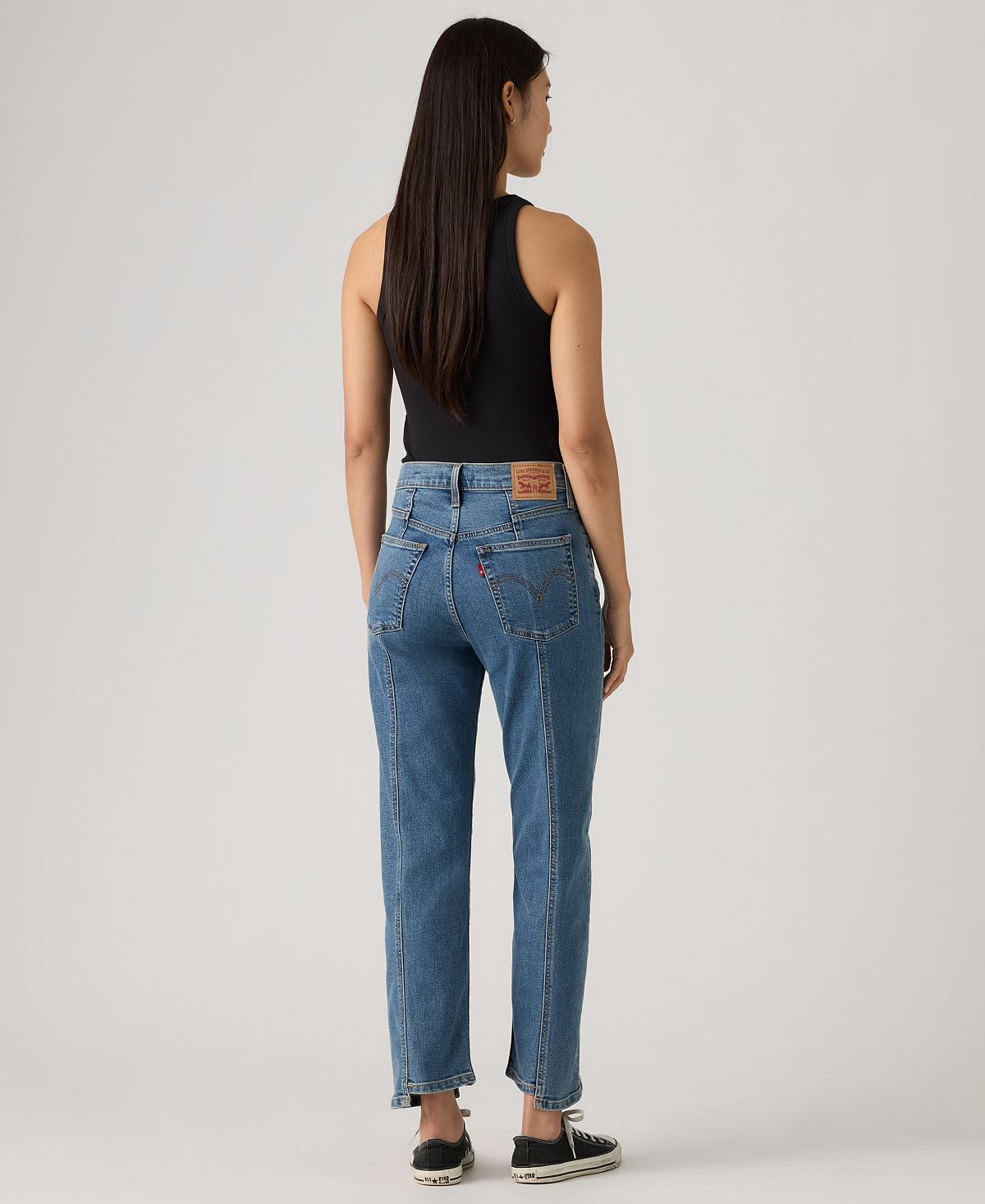 Levi's Women's Ribcage Seamed High-Rise Straight Ankle Jeans view 2 — MAYCSS fashion products