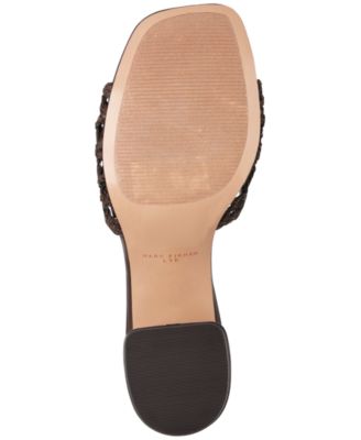 Women's Farrel Ornamented Woven Slip-On Block Heel Sandals