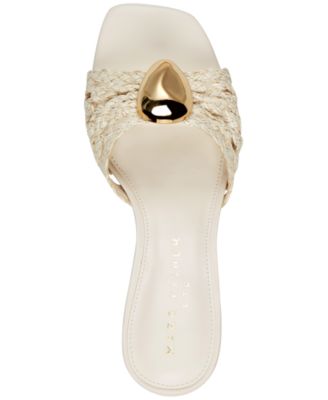 Women's Farrel Ornamented Woven Slip-On Block Heel Sandals