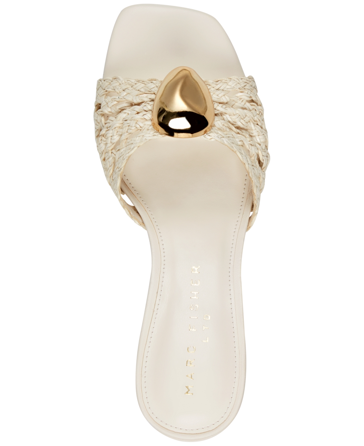 Marc Fisher Ltd Women's Farrel Woven Slip-On Block Heel Dress Sandals