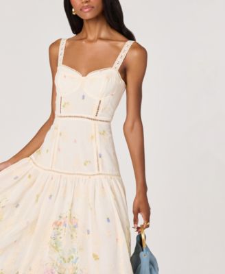 Women's Pellagia Sweetheart Neck Midi Dress