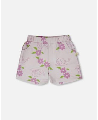 Toddler Girls Striped Shorts Yellow and White