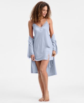 Women's Lace-Trim Satin Chemise