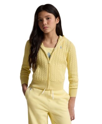 Girls' 7-12 Mini-Cable Full-Zip Hoodie