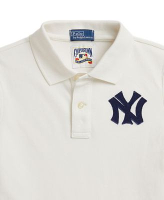 Girls' 7-16 Two-Button Placket Yankees Polo Shirt