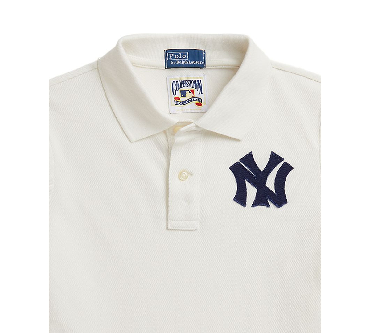 Polo Ralph Lauren Girls' 7-16 Two-Button Placket Yankees Shirt