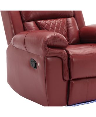 PU Leather Power Recliner Home Theater Recliner with Cup Holder, USB Port