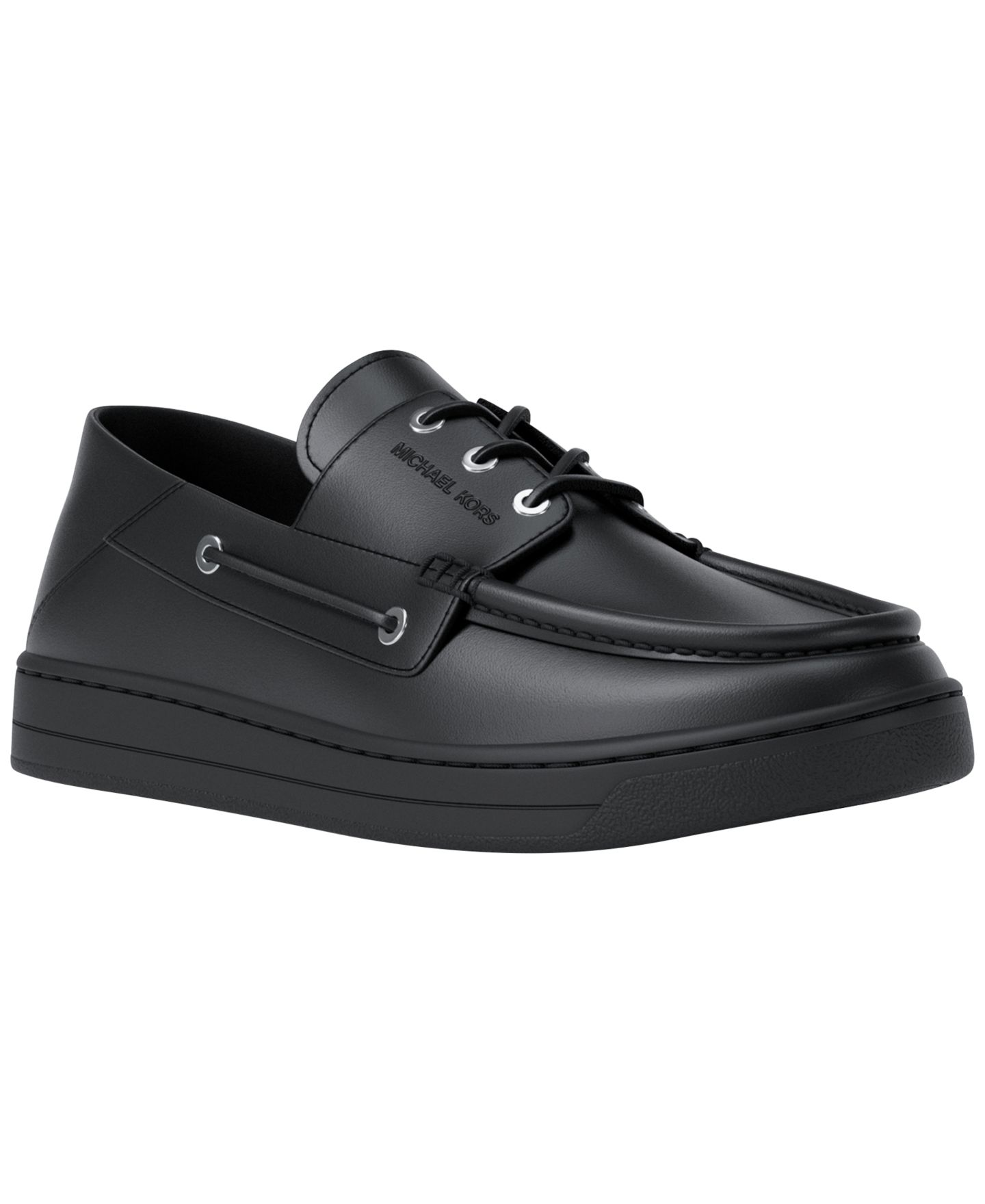 Мужские туфли Michael Kors Aiden Slip-On Boat, цвет: Чёрный — фото 1