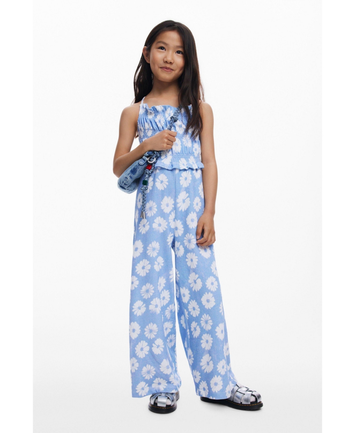 Desigual Girls Girls's Floral Strap Jumpsuit