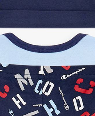 Baby Boys' Round Neck Long-Sleeve Bodysuit Pants & Hat, 3-Piece Set