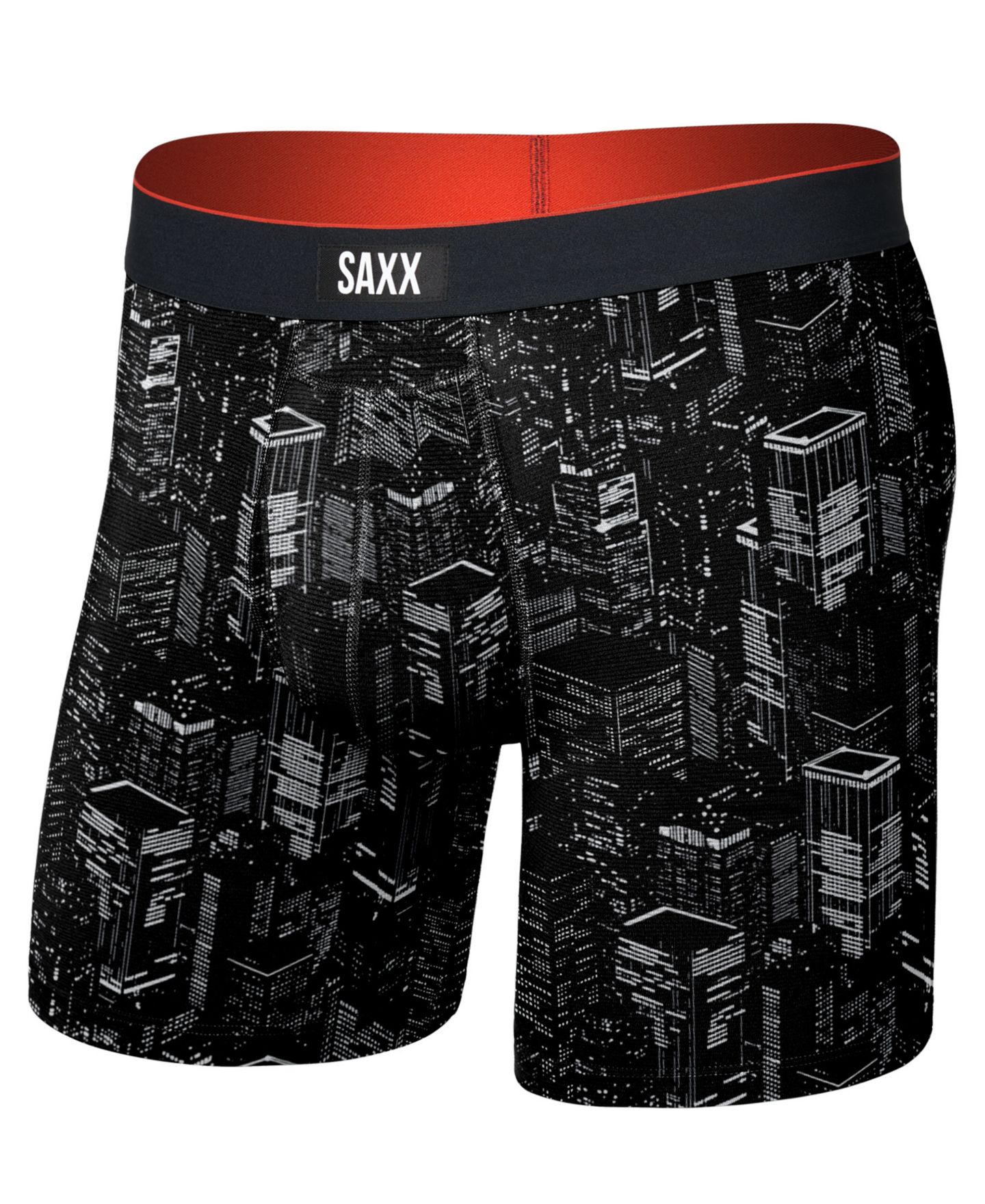 Трусы-боксеры Sport для мужчин, сетка — SAXX, цвет: Ночной чёрный — фото 3