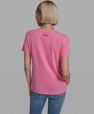 Women's Rose Print Crew Neck T-Shirt